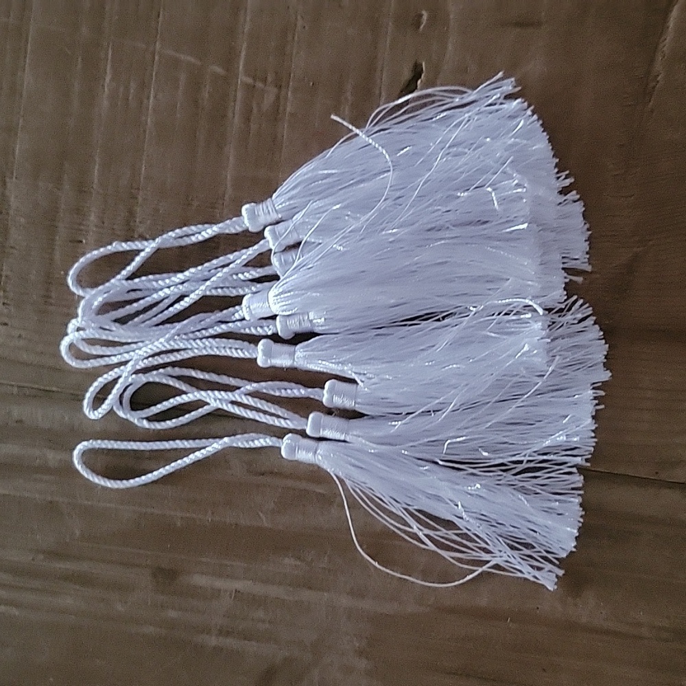 White Tassels 10 qty